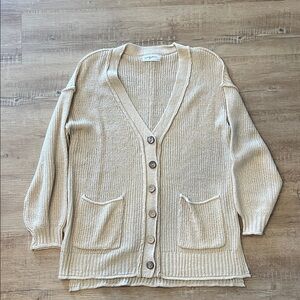 Carly Jean Los Angeles Cream Cardigan